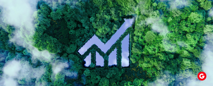Logo featuring the letter "M" above a green forest, symbolizing currency values and nature's wealth.